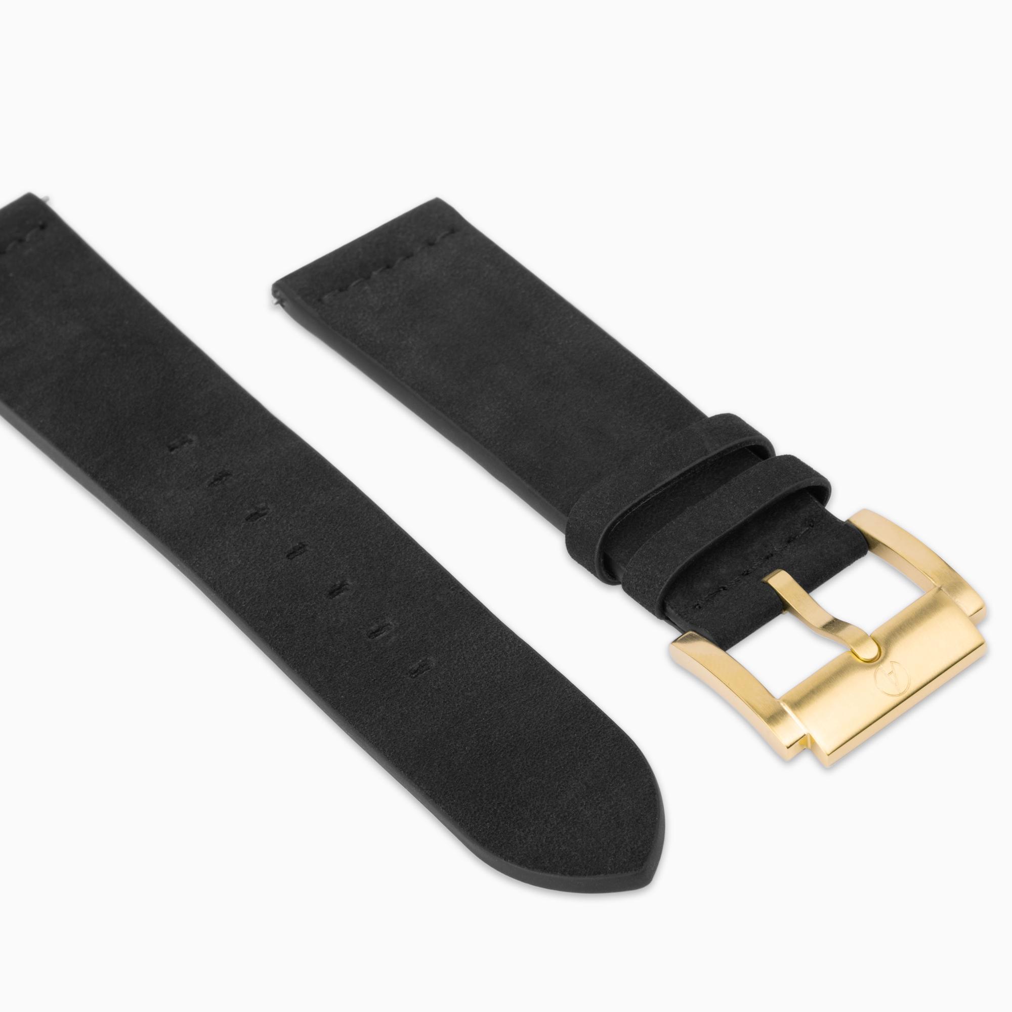 Accurist Origin Men's Black Leather 22mm Strap